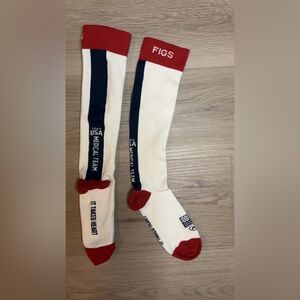 Figs Olympic Red, Blue and White UNISEX NWOT Compression Socks